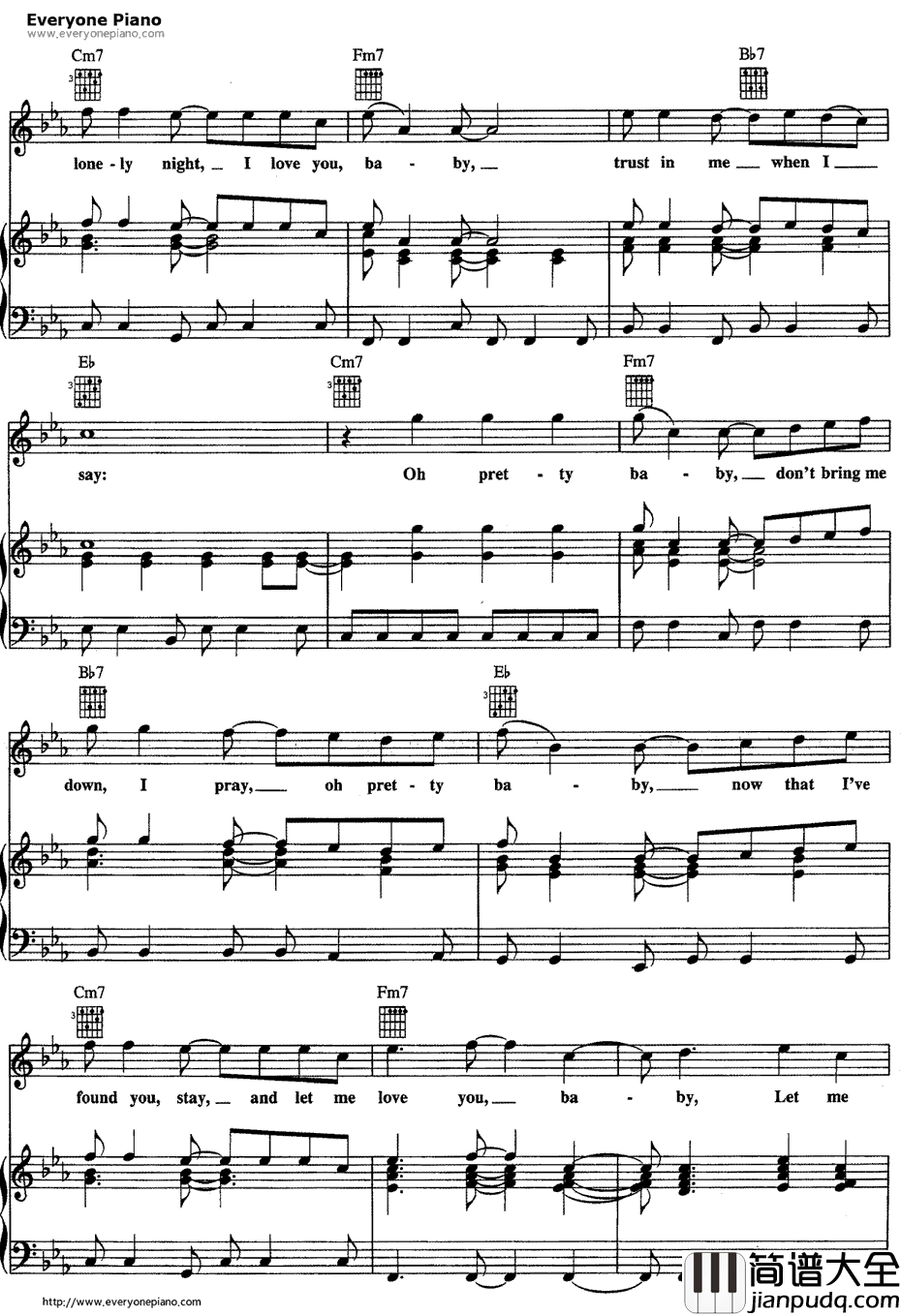 Can't_Take_My_Eyes_Off_You钢琴谱_BobCreweBobGaudio