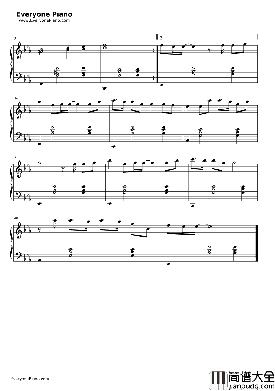 谁动了我的琴弦钢琴谱_周笔畅