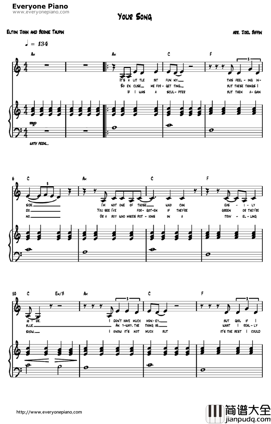 Your_Song钢琴谱_EllieGoulding