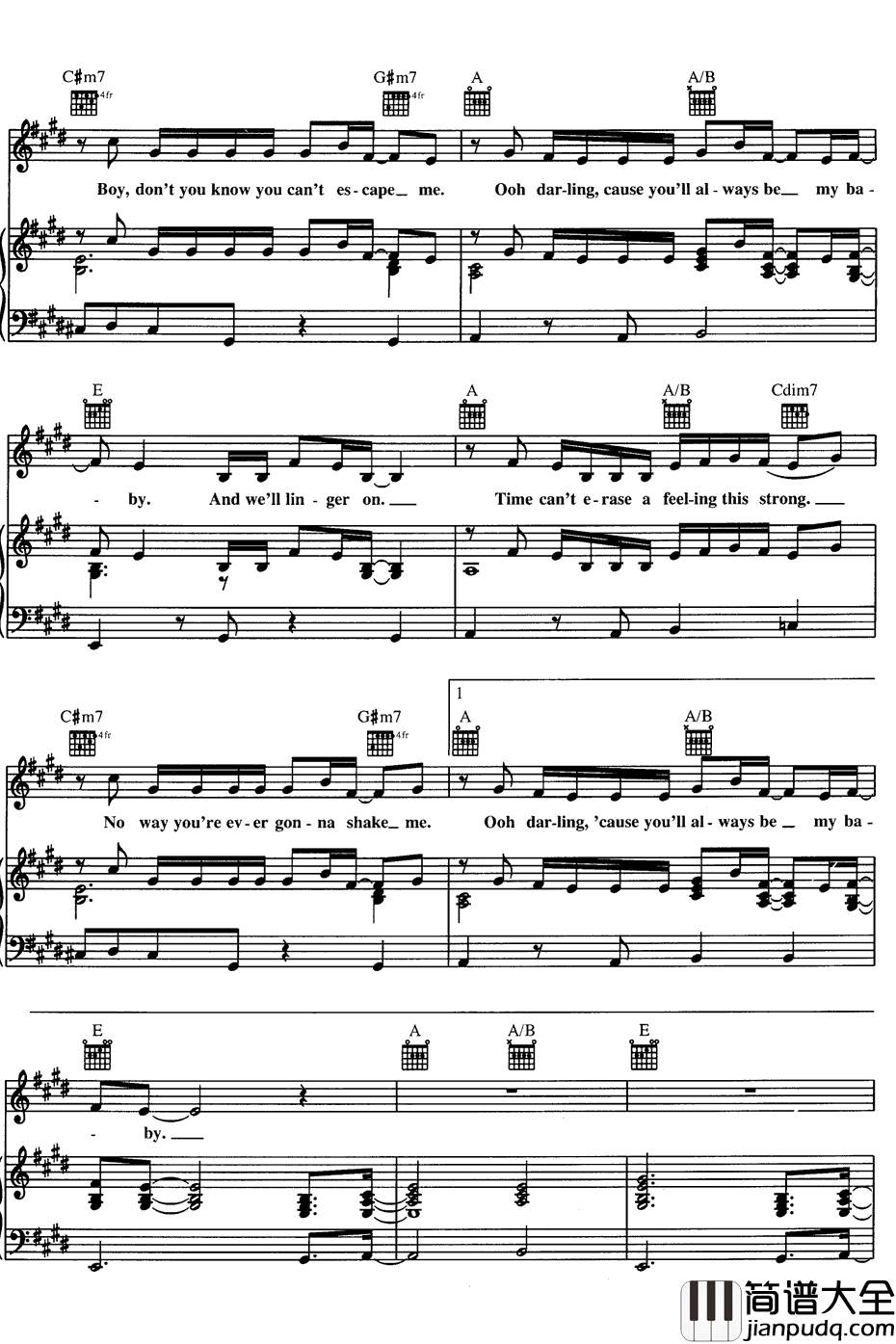 Always_Be_My_Baby钢琴谱_MariahCarey