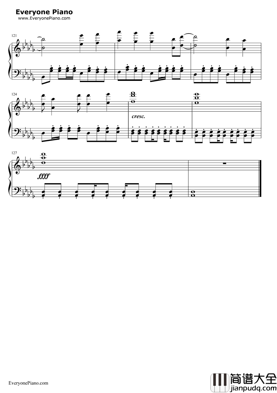 相亲相爱钢琴谱_容祖儿王力宏余翠芝孙楠_2010年春晚歌曲