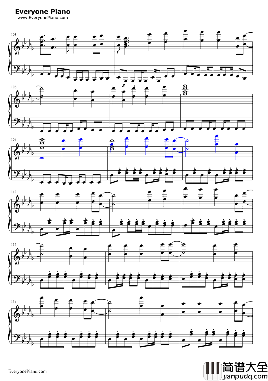 相亲相爱钢琴谱_容祖儿王力宏余翠芝孙楠_2010年春晚歌曲