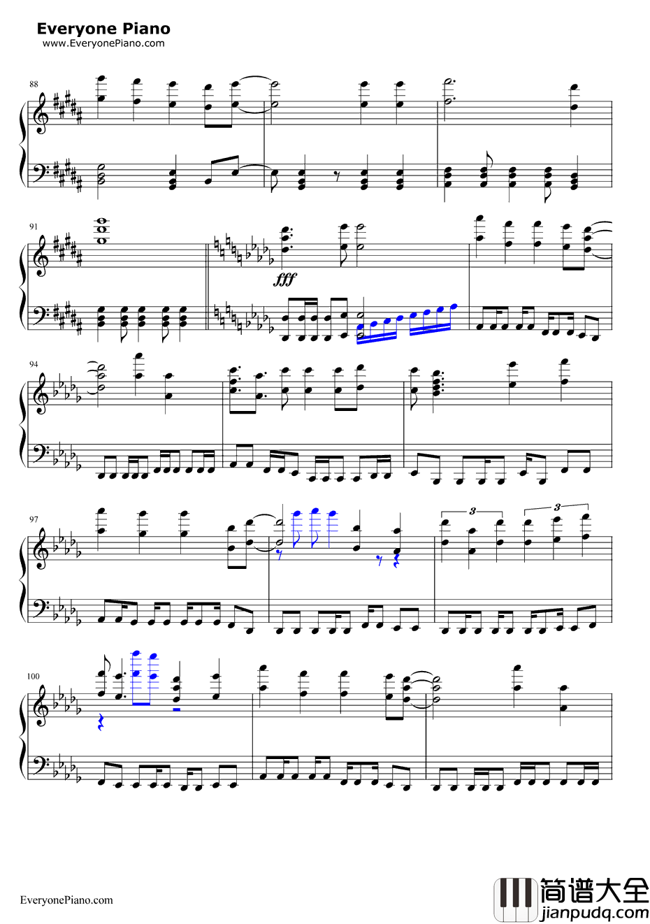 相亲相爱钢琴谱_容祖儿王力宏余翠芝孙楠_2010年春晚歌曲