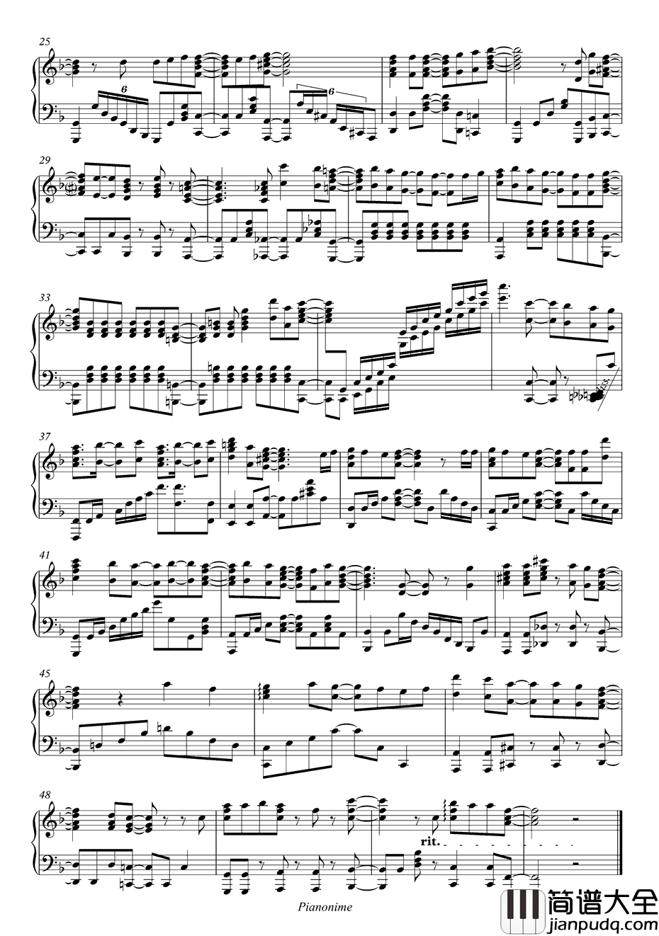 Can't_Take_My_Eyes_Off_You钢琴谱_Eyelis_旋风管家OP