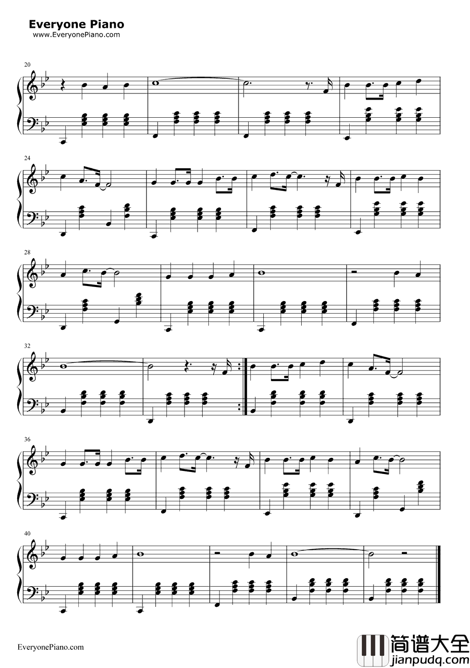 左手右手钢琴谱_杨沛宜_喜羊羊与灰太狼之虎虎生威插曲