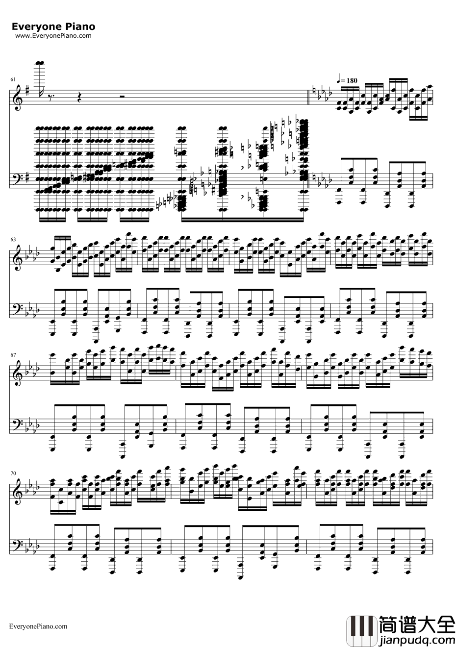 Red_Zone钢琴谱_Tatsh&Naoki_红色地带_beatmaniaIIDX插曲