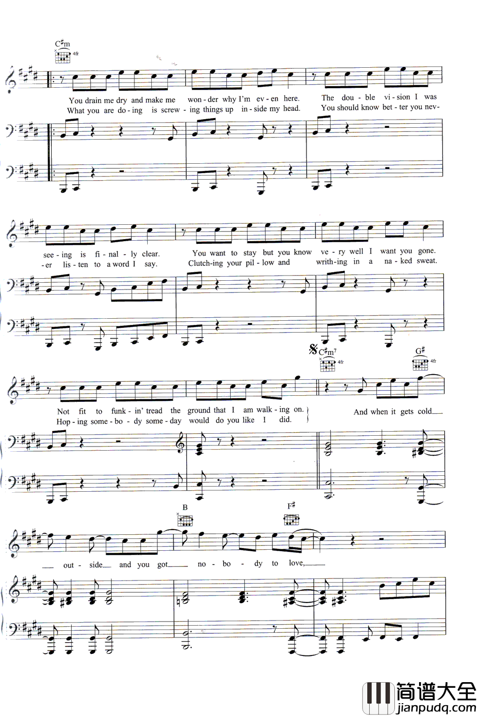 Harder_to_Breathe钢琴谱_Maroon5