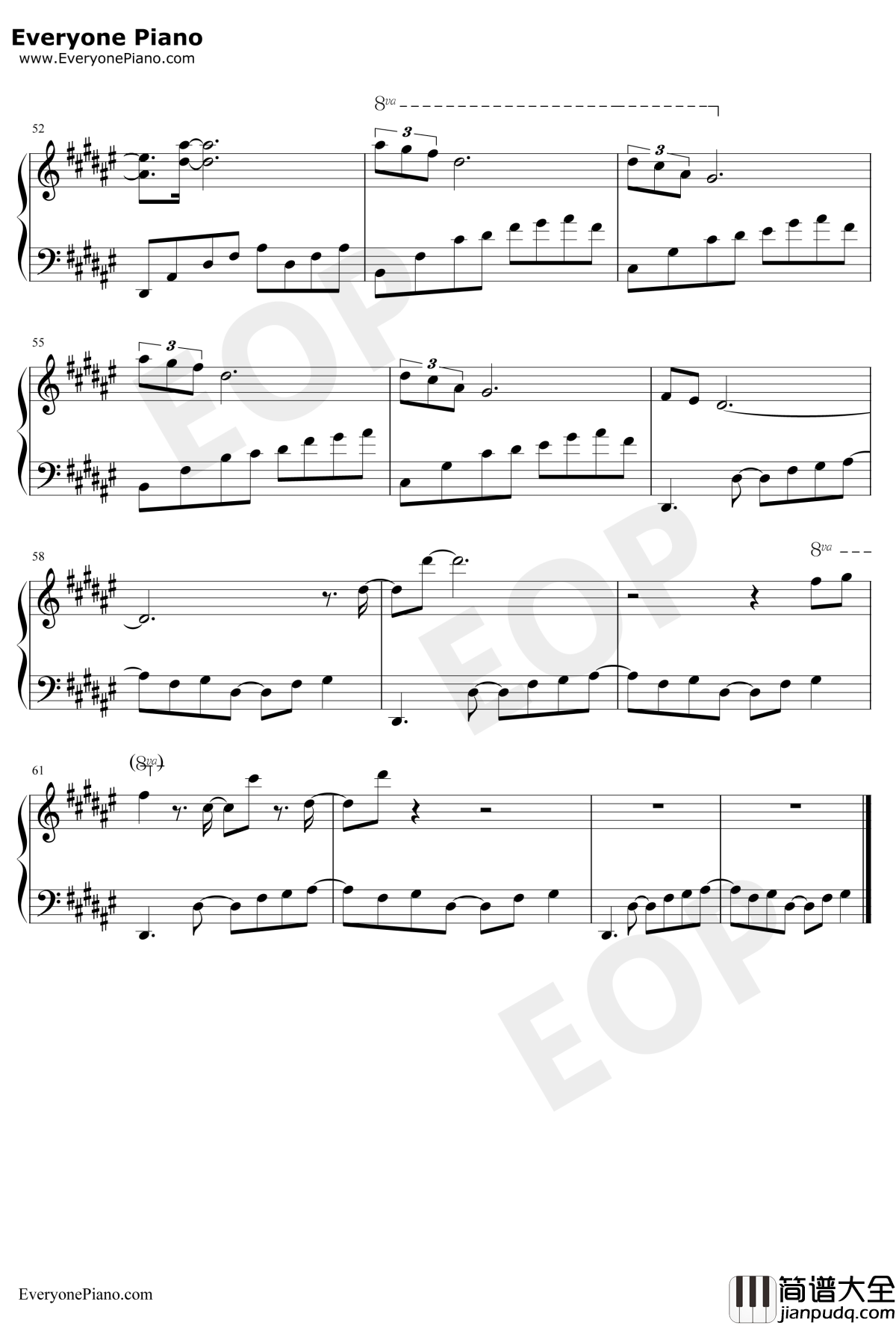 花黄瘦钢琴谱_Tina(PureMorning乐团)