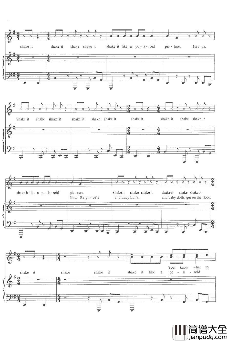 Hey_Ya钢琴谱_OutKast