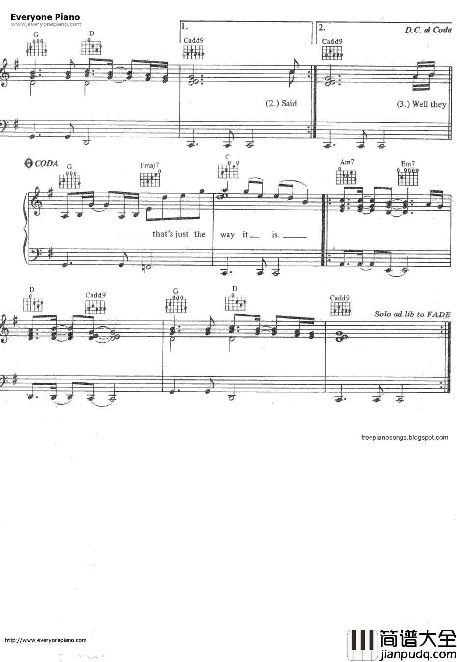 The_Way_It_Is钢琴谱_BruceHornsby