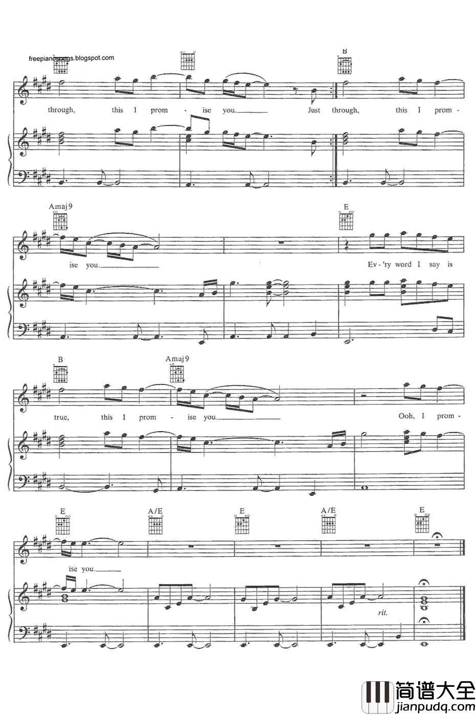 This_I_Promise_You钢琴谱_NSYNC