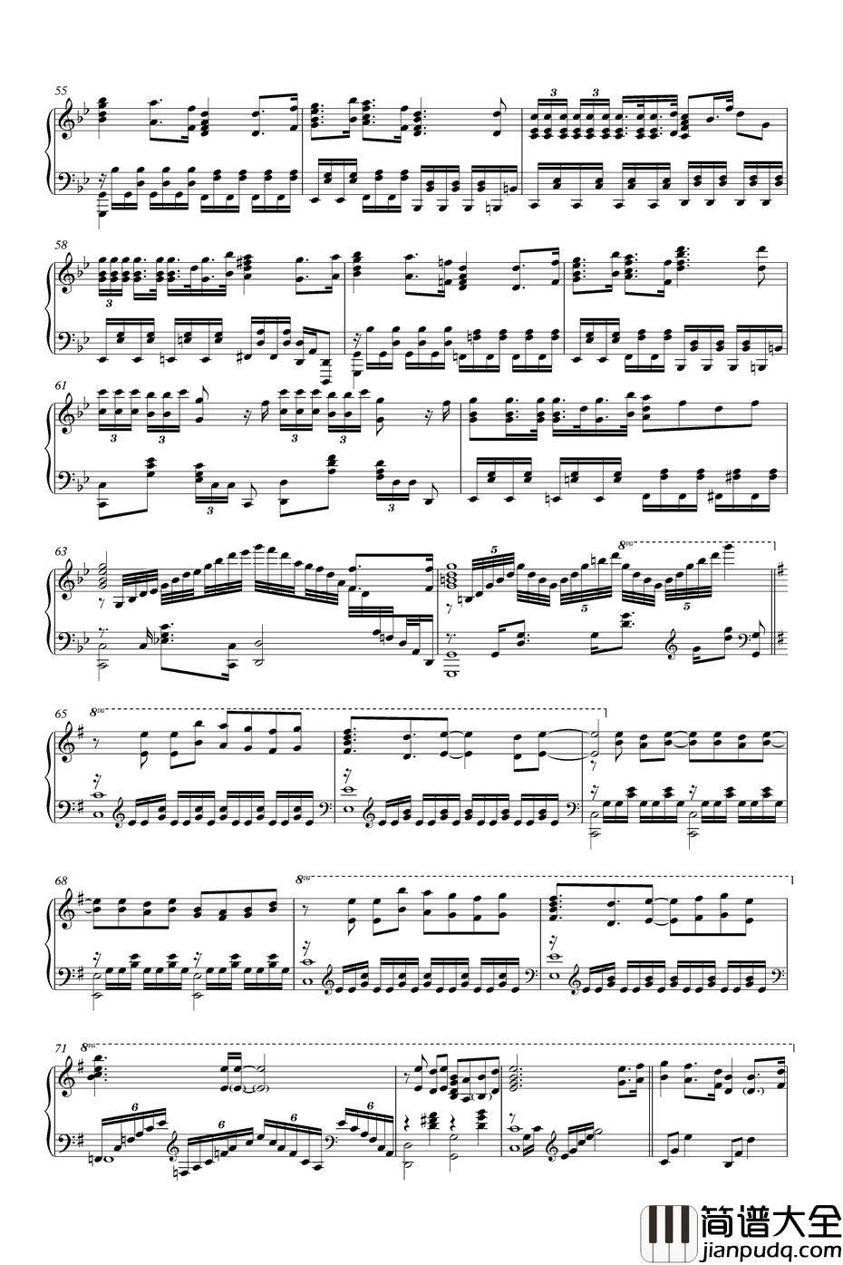 吹雪钢琴谱_西泽幸奏_舰队收藏ED