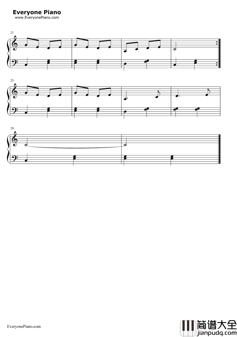 卖报歌钢琴谱_聂耳_儿童歌曲