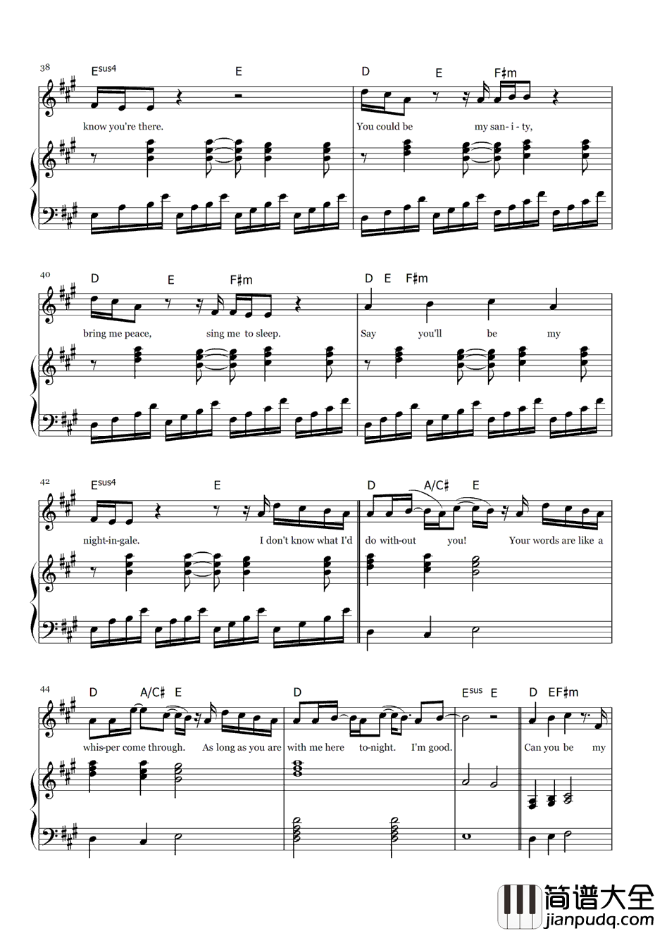 Nightingale钢琴谱_DemiLovato