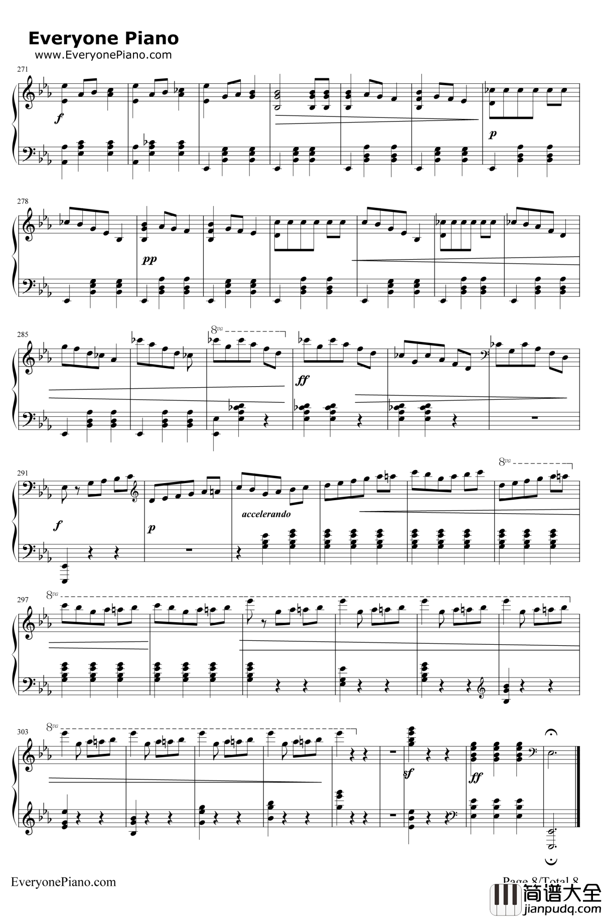 华丽大圆舞曲钢琴谱_肖邦