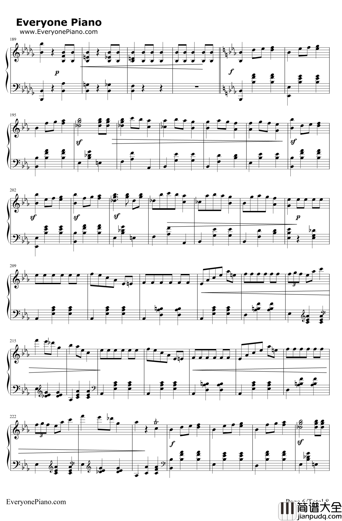 华丽大圆舞曲钢琴谱_肖邦