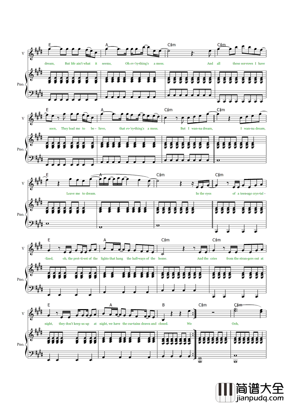 Dream钢琴谱_ImagineDragons