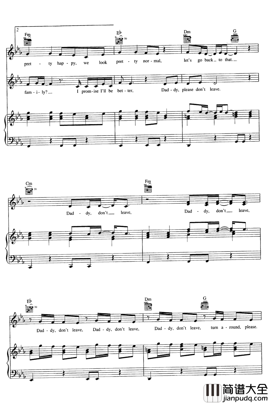 Family_Portrait钢琴谱_Pink