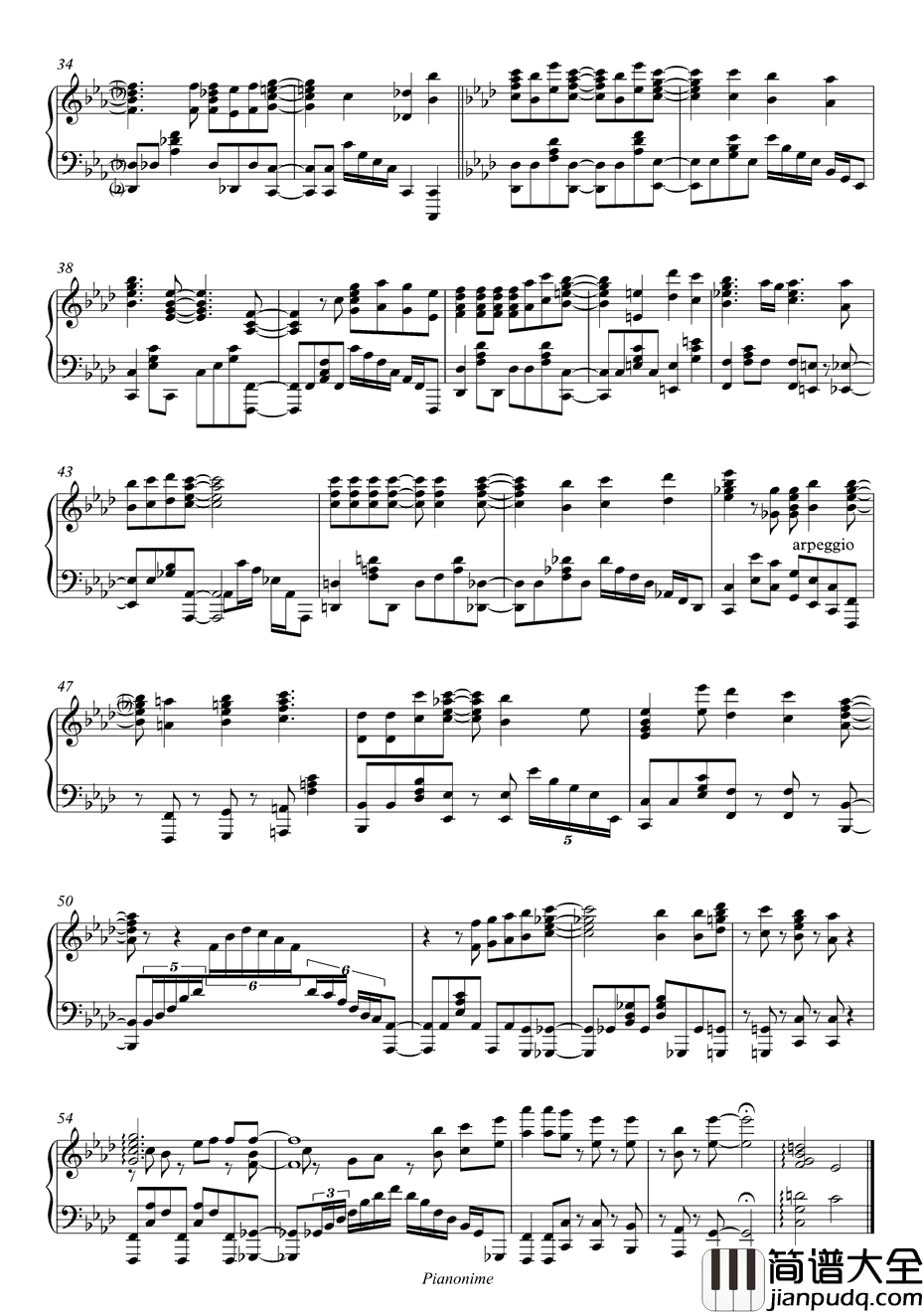 Ring_of_Fortune钢琴谱_佐佐木惠梨_可塑性记忆OP