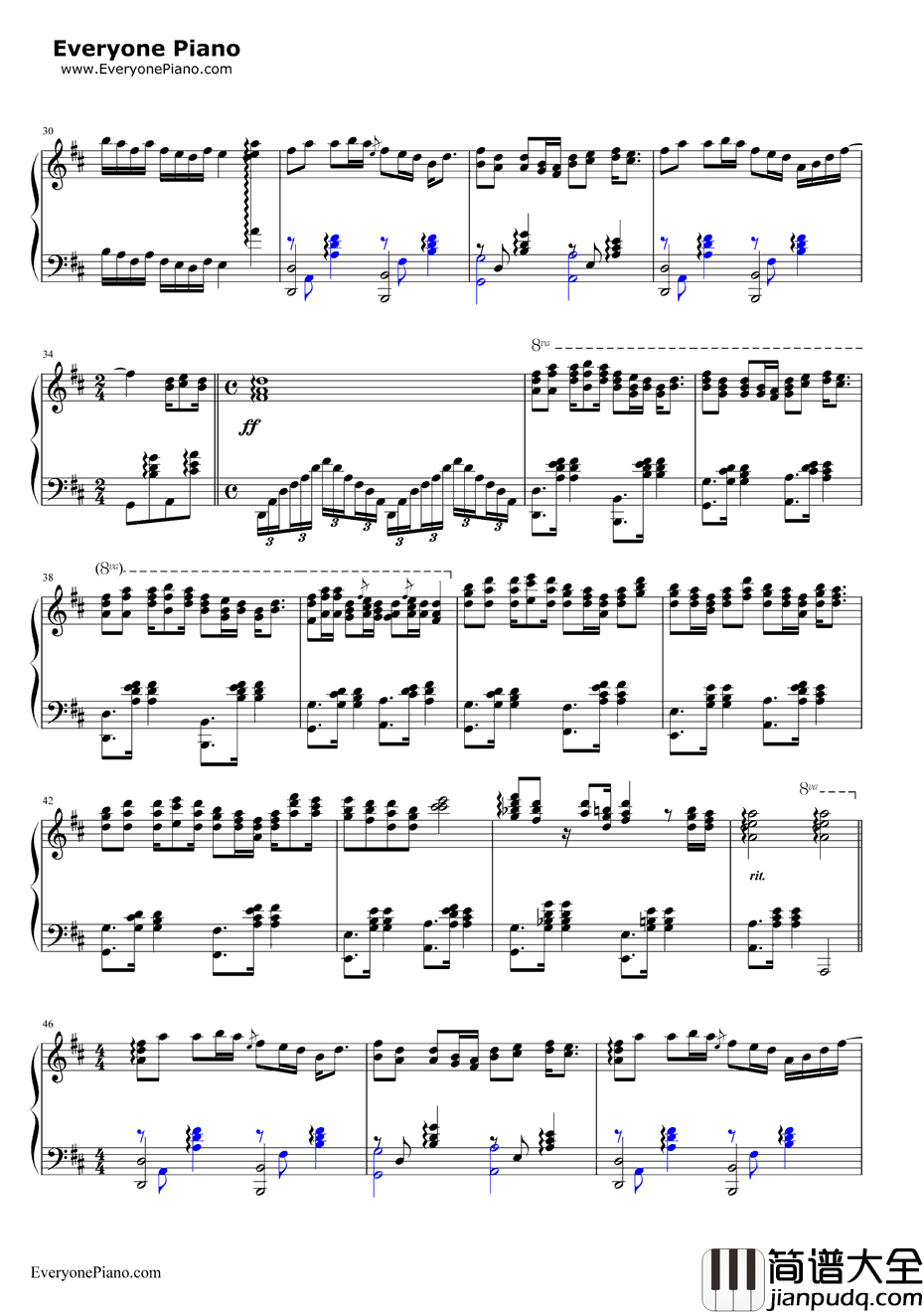 蝴蝶泉边钢琴谱_黄雅莉