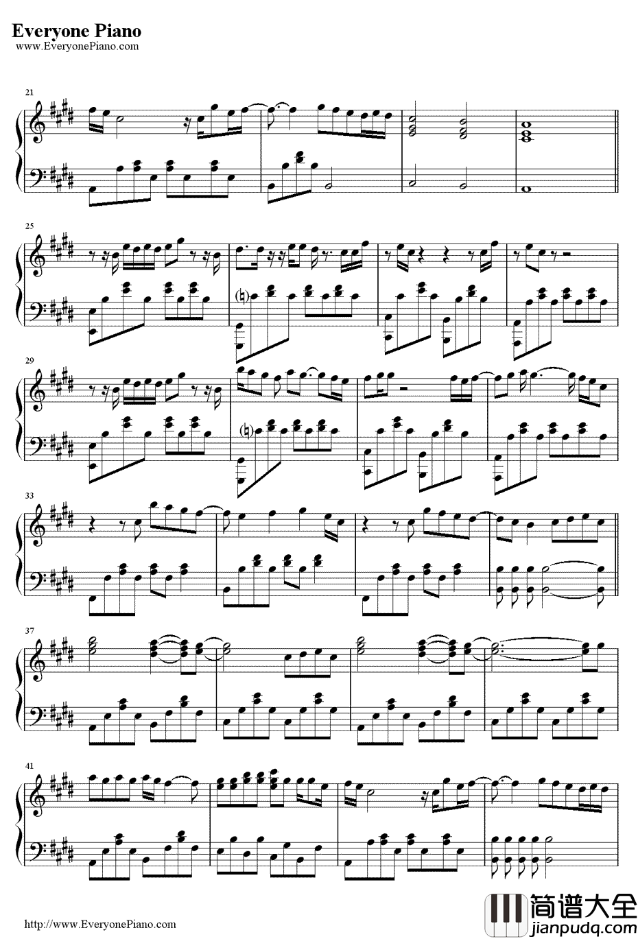 TalkingtotheMoon钢琴谱_BrunoMars布鲁诺·马尔斯