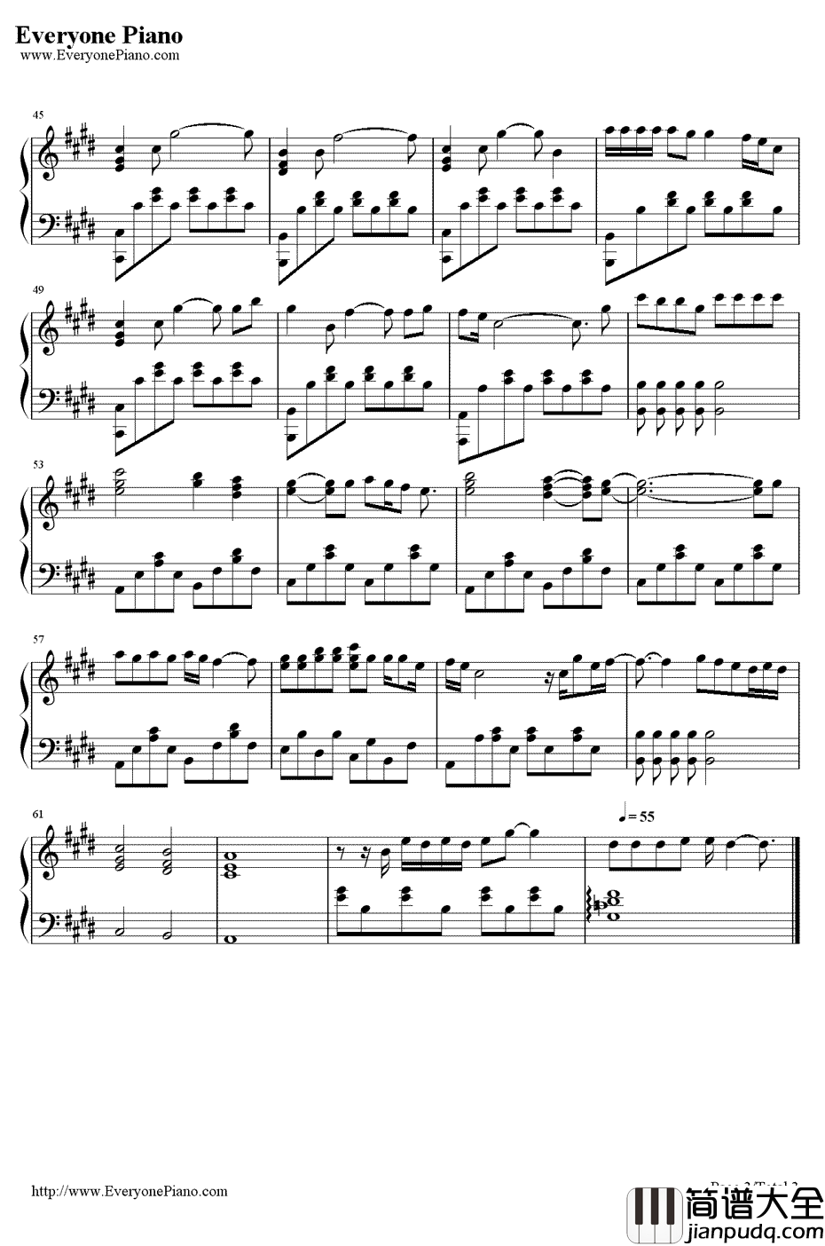 TalkingtotheMoon钢琴谱_BrunoMars布鲁诺·马尔斯