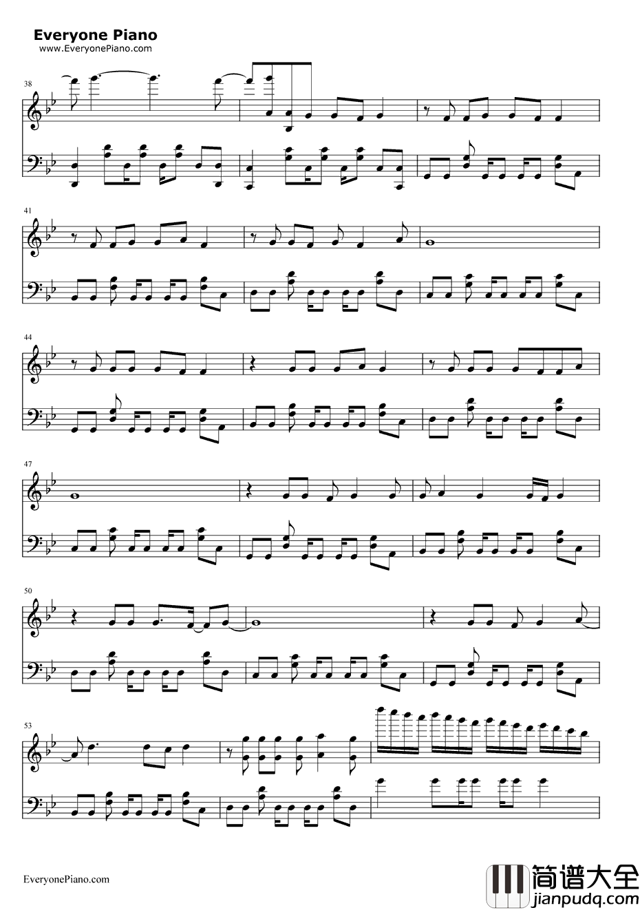 Love_Me_Again钢琴谱_JohnNewman