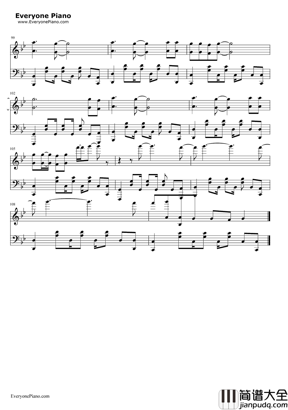 Love_Me_Again钢琴谱_JohnNewman