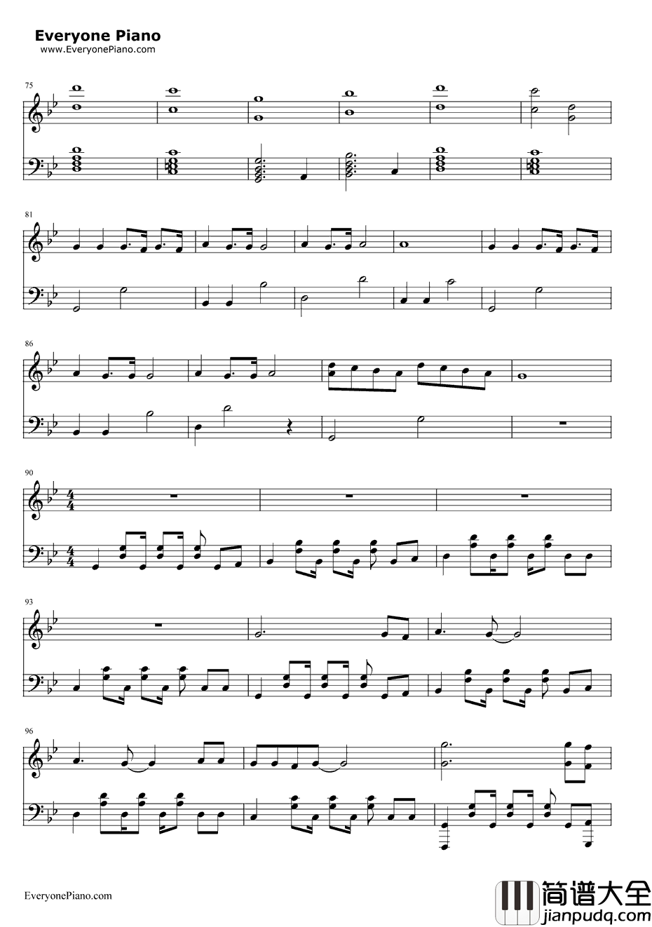 Love_Me_Again钢琴谱_JohnNewman