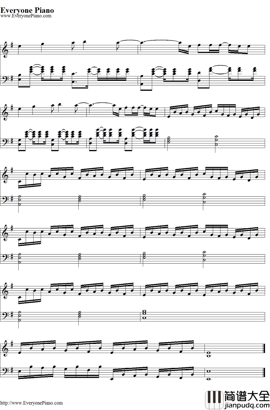 Dangerous钢琴谱_DavidGuetta&SamMartin