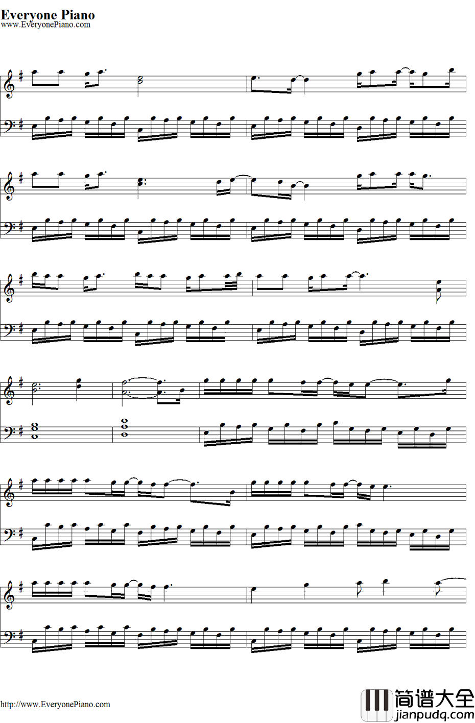 Dangerous钢琴谱_DavidGuetta&SamMartin