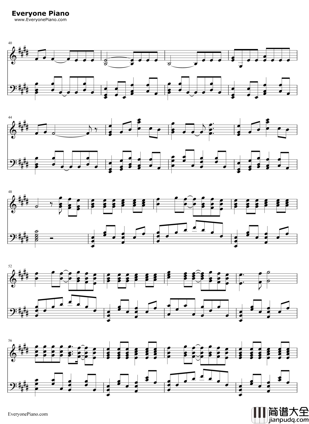 WhatMakesYouBeautiful钢琴谱_OneDirection