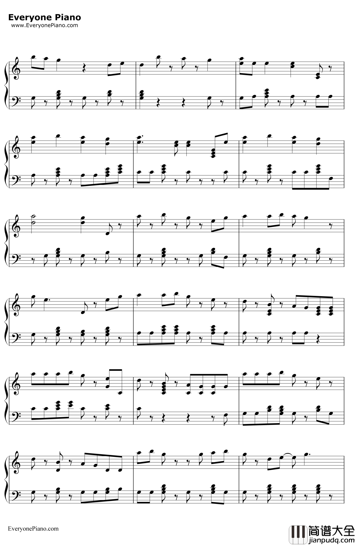 ShakeItOff钢琴谱_TaylorSwift