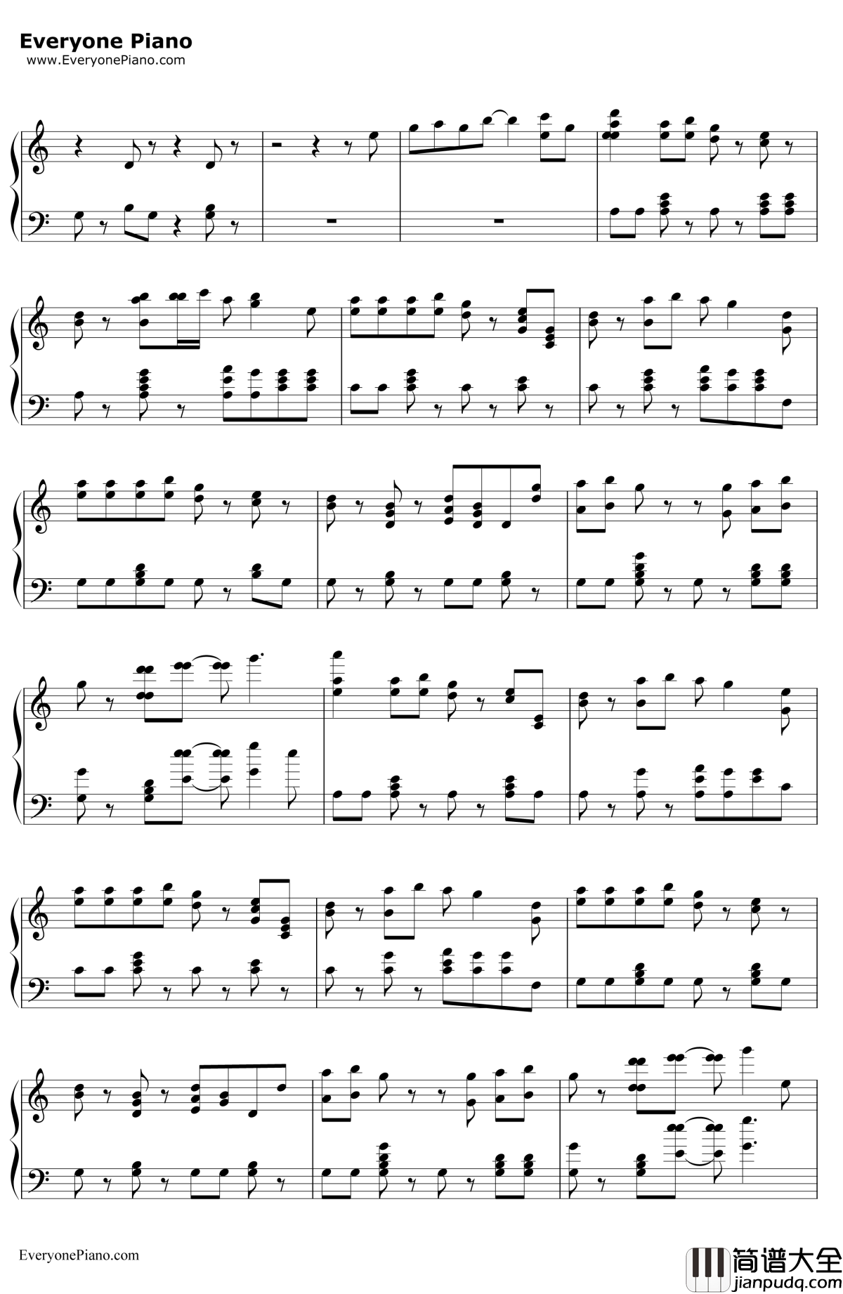 ShakeItOff钢琴谱_TaylorSwift