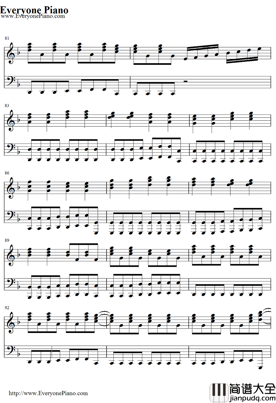 Adele钢琴谱_Adele_纵火焚雨（SetFiretotheRain）