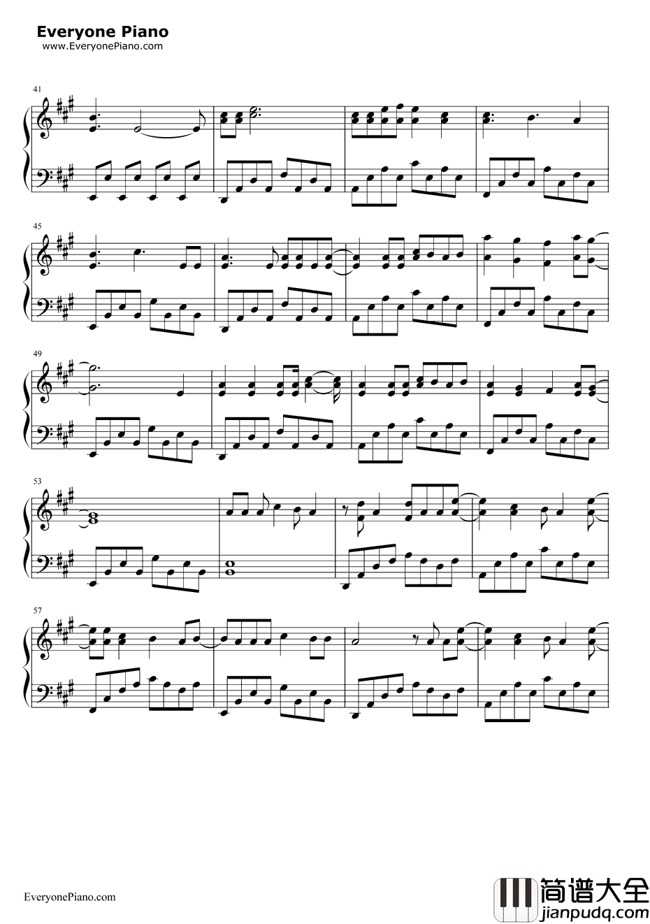 Pompeii完整版钢琴谱_Bastille