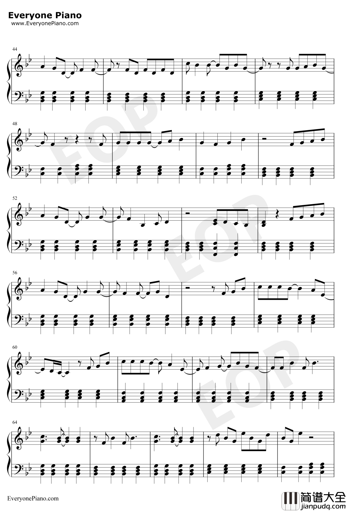 Way_Back_Into_Love钢琴谱_Haley_Bennett_Hugh_Grant_电影K歌情人插曲