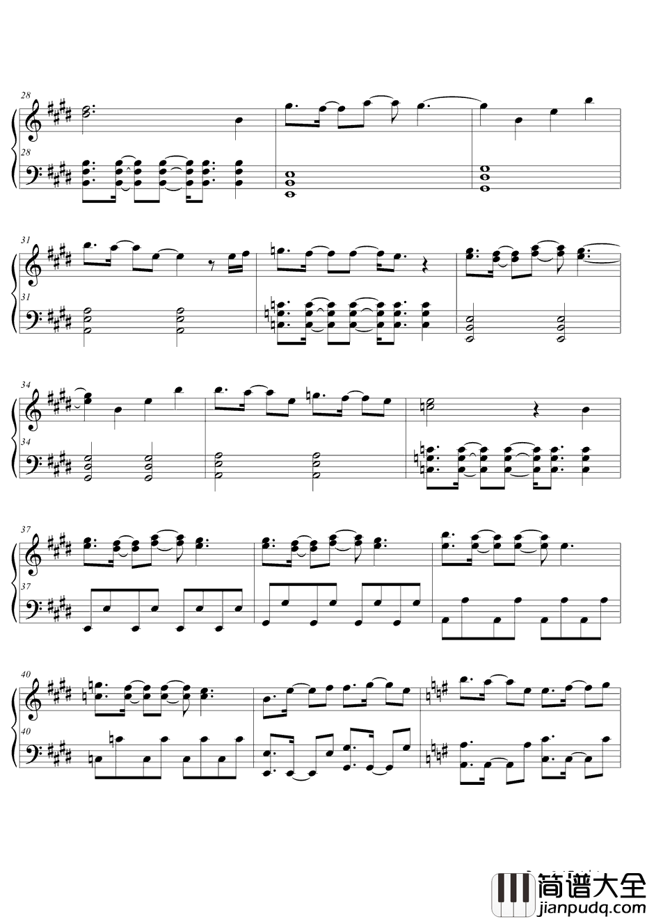 ハナテ钢琴谱_尼亚加拉剧团(剧团ナイアガラ)_游戏王ARC_VOP3