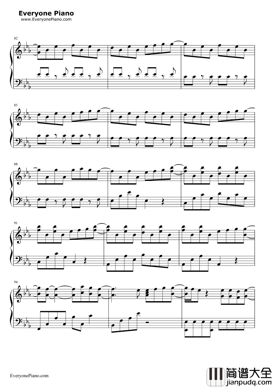 彼得潘钢琴谱_EXO_PeterPan