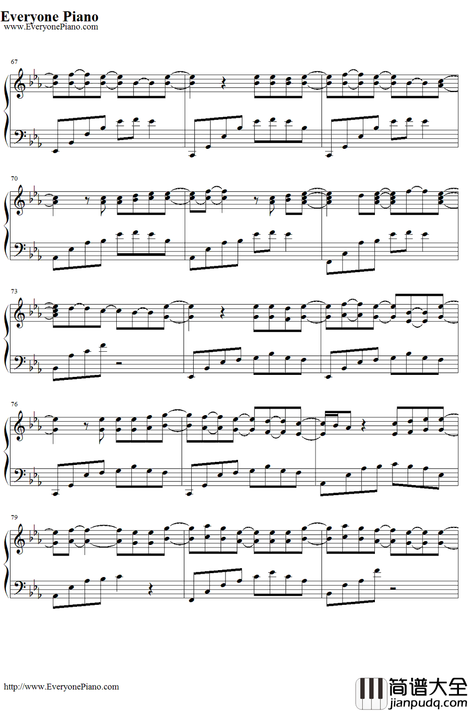 彼得潘钢琴谱_EXO_PeterPan