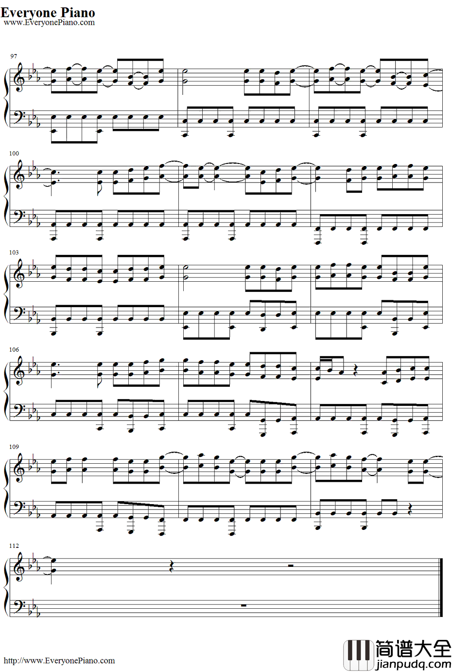 彼得潘钢琴谱_EXO_PeterPan