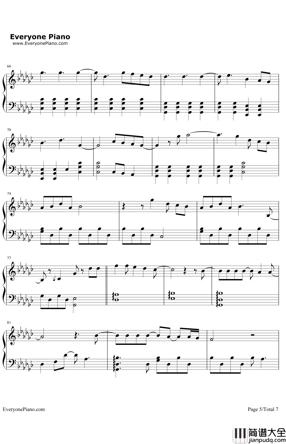 Fool'sGold钢琴谱_OneDirection