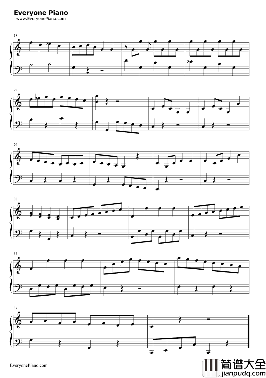 小奏鸣曲钢琴谱_克莱门蒂Clementi_Sonatina