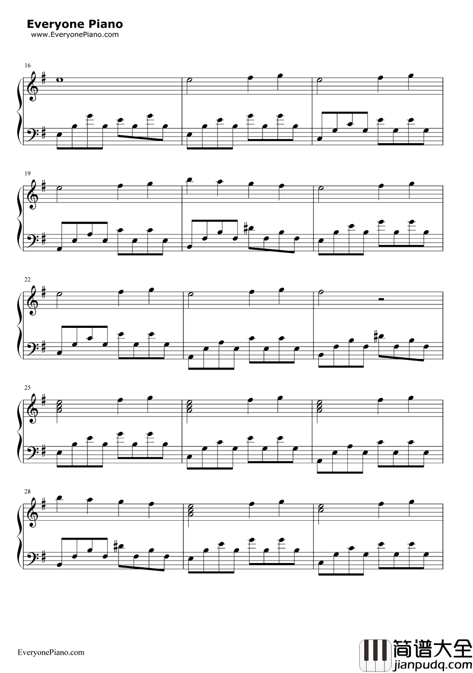 大地的旋律钢琴谱_班得瑞Bandari