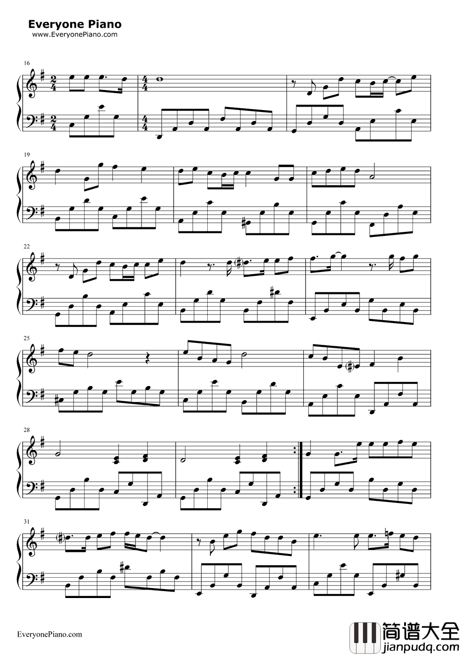 I_Believe钢琴谱_孙楠_我相信