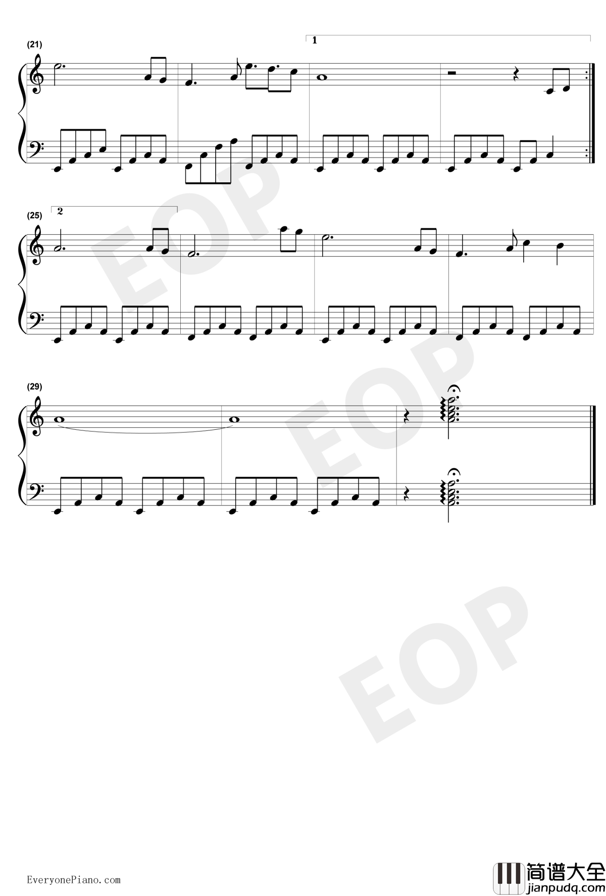 无垠地平线钢琴谱_班得瑞_EndlessHorizon