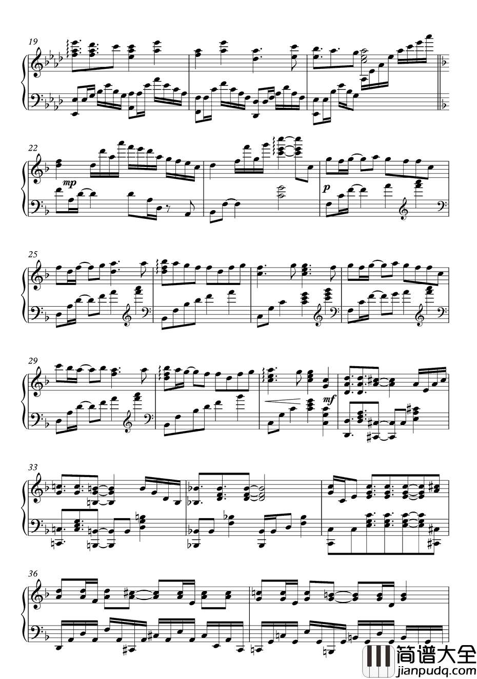 Love_is_a_Beautiful_Pain钢琴谱_CLIFFEDGEft.中村舞子_EndlessTears