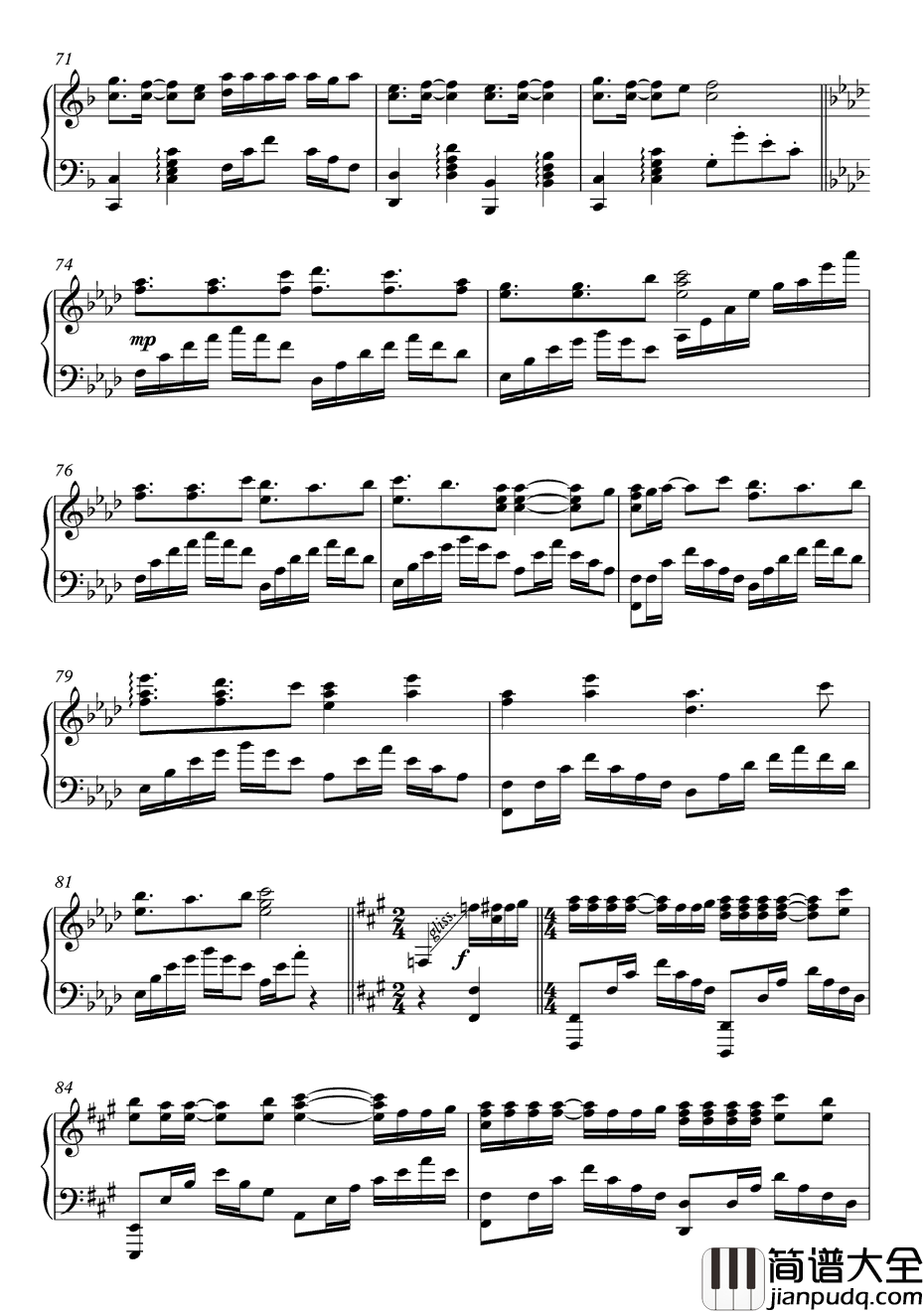 Love_is_a_Beautiful_Pain钢琴谱_CLIFFEDGEft.中村舞子_EndlessTears