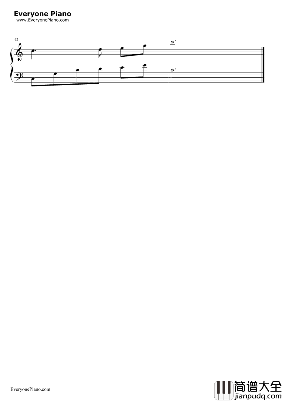 初雪钢琴谱_班得瑞Bandari_TheFirstSnowflakes