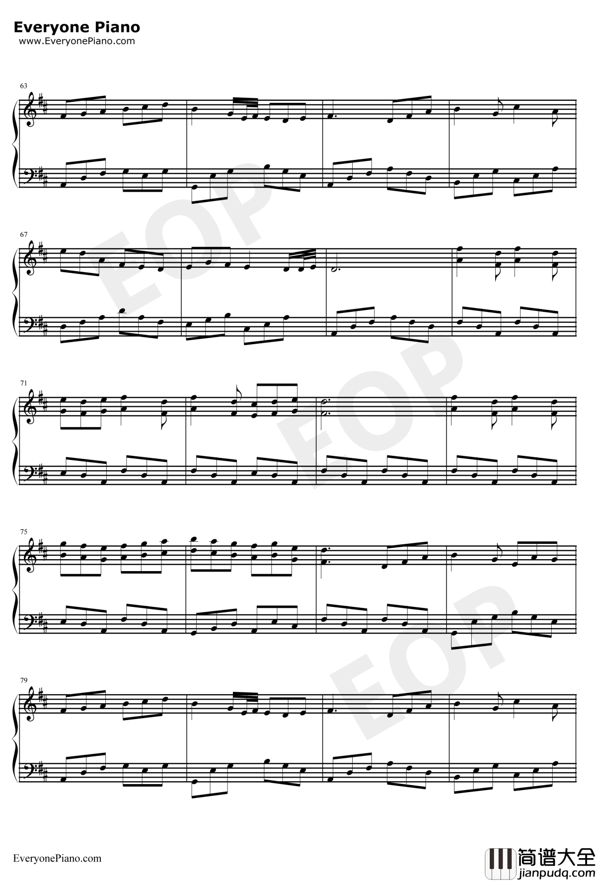 荆棘鸟主题曲钢琴谱_HenryMancini_TheThornBirds